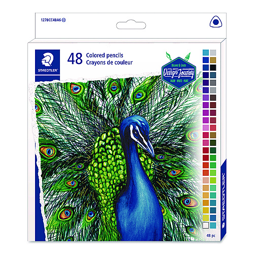 Staedtler Colored Pencils, 4 mm, Assorted Lead/Barrel Colors, 48/Set (1270C48A6)