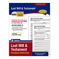 Adams Last Will and Testament Digital Download with Instructions, Inkjet/Laser Printable, 8.5 x 11, Unlimited Number of Forms (ALFP117)