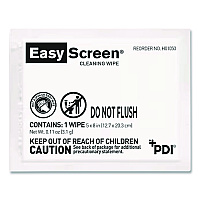Easy Screen Cleaning Wipes, Individually Wrapped, 1-Ply, 5 x 8, Unscented, White, 50/Box (H01050)