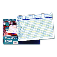 Adams Home/Office Weekly/Monthly Budget Book, Two-Page Spread: 15 Columns, Royal Blue Cover, 7 x 10 Sheets, 32 Sheets/Book (AFR31)