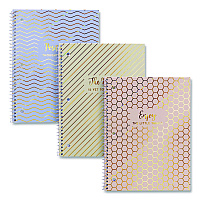 PUKKA PAD 1-Subject Notebook, Medium/College Rule, Assorted Haze Cover Colors, (50) 10.5 x 8 Sheets, 3/Pack (9978ASTHZE)