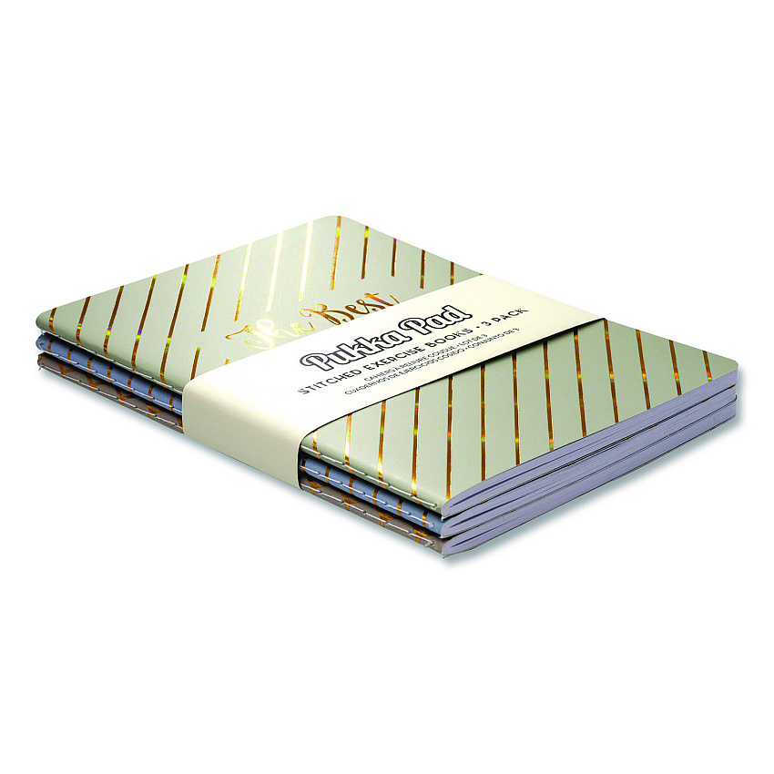 PUKKA PAD Exercise Books, 1-Subject, Medium/College Rule, Assorted Haze Cover Colors, (40) 6.9 x 4.9 Sheets, 3/Pack (9979ASTHZE)