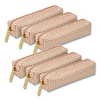 PUKKA PAD Pencil Case, 8.07 x 2.36 x 2.55, Taupe, 6/Pack (9981TEHZE)