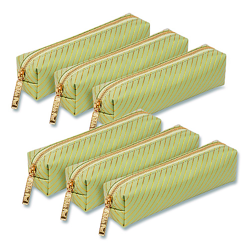 PUKKA PAD Pencil Case, 8.07 x 2.36 x 2.55, Green, 6/Pack (9981GNHZE)