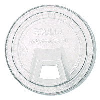 Eco-Products GreenStripe Cold Cup Sip Lids, Fits 9 oz/12 oz to 24 oz Cold Cups, Plastic, Clear, 1,000/Carton (EPFLCS)