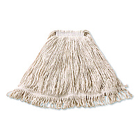 Rubbermaid Commercial Super Stitch Cotton Looped End Wet Mop, Large, 1" White Headband (FGD11306WH00)