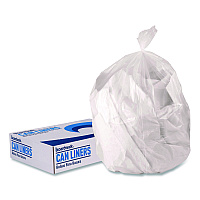 Boardwalk Low-Density Waste Can Liners, 16 gal, 0.5 mil, 24 x 32, Clear, Perforated Roll, 500/Carton (243205CL)