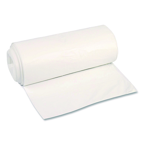 Boardwalk High-Density Can Liners, 45 gal, 22 mic, 40 x 48, Natural, Perforated Roll, 150/Carton (404822N)