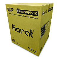Karat Polypropylene Plastic Hinged Container, 9.35 x 9.22 x 3.17, Clear, Plastic, 50/Pack, 4 Packs/Carton (FPHC99PP1C)