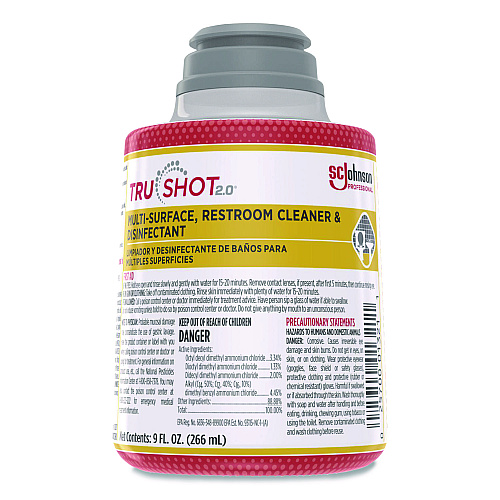 SC Johnson Professional TruShot 2.0 Disinfectant Multisurface Cleaner, Fresh Scent, 9 oz Cartridge, 4/Carton (379850)