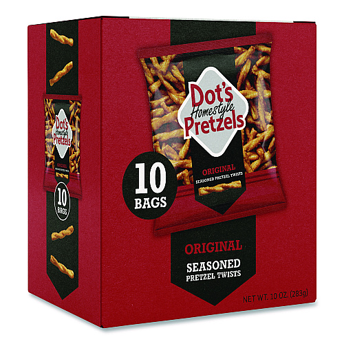Dot's Pretzels Original Pretzels, 1 oz Bag, 10/Box (DDP71943)