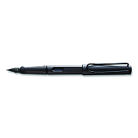 LAMY safari Fountain Pen, Medium Nib, Blue Ink, Charcoal Barrel (L17M)