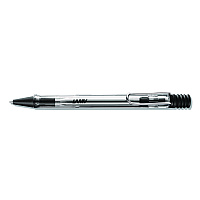 LAMY Vista Ballpoint Pen, Retractable, Medium, Black Ink, Clear/Black Barrel (L212)