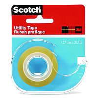 Scotch Utility Tape in Handheld Dispenser, 1" Core, 0.5" x 22.22 yds, Clear (RK2S)