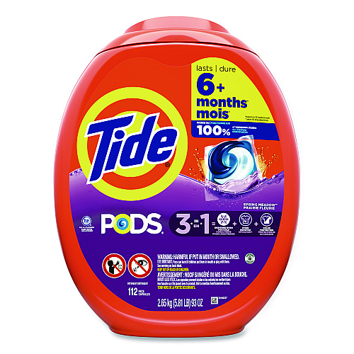 Tide PODS Laundry Detergent, Spring Meadow, 112 Pods/Tub (03250PK)