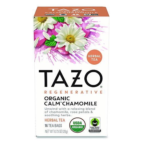 Tazo Tea Bags, Organic Calm Camomile, 16/Box (TAZ00354BX)