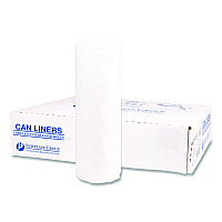Inteplast Group Institutional Low-Density Can Liners, 45 gal, 1.15 mil, 40" x 46", Natural, Interleaved Roll, 20 Bags/Roll, 5 Rolls/Carton (SLW4046SPNS)