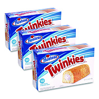 Hostess Twinkies, Vanilla, 1.36 oz Individually Wrapped, 10/Pack, 3 Packs/Carton (60004132)
