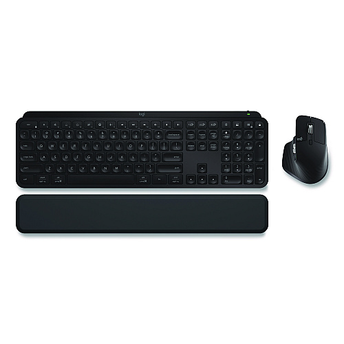 Logitech MX Keys S Combo, 33 ft Wireless Range, Black (920012274)
