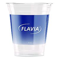 Cold Cups 12 oz, Blue Band Flavia Logo, Clear/Blue, 1,000/Carton (25200058)