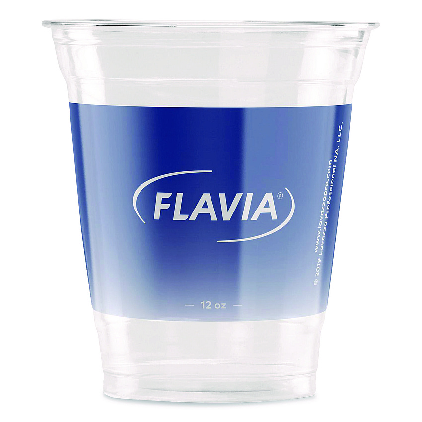 Cold Cups 12 oz, Blue Band Flavia Logo, Clear/Blue, 1,000/Carton (25200058)