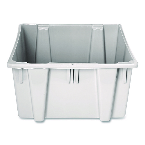 Rubbermaid Commercial Palletote Box, 1.6 cu ft, 15.5" x 19.5" x 13", Gray (FG172200GRAY)
