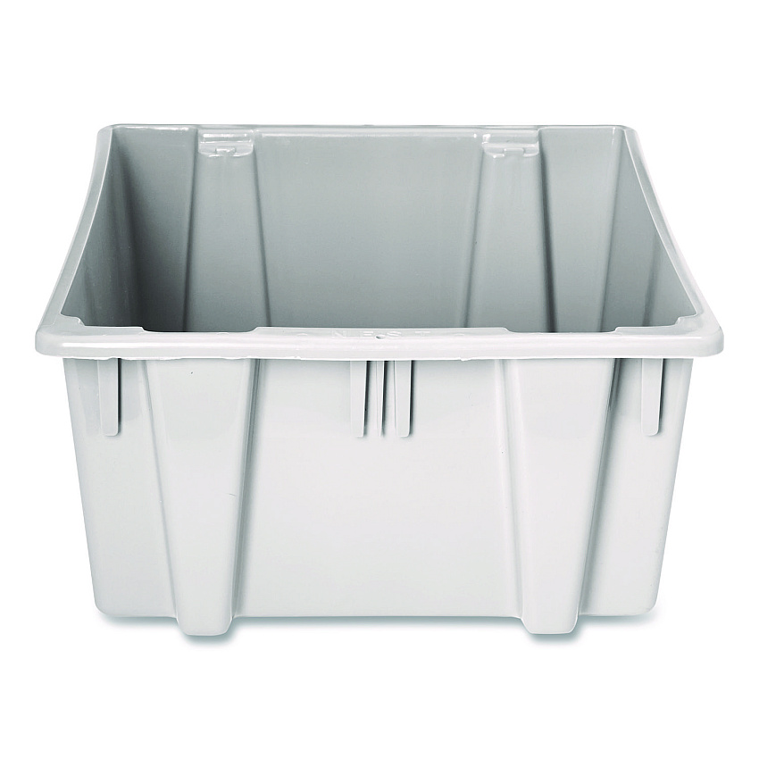 Rubbermaid Commercial Palletote Box, 1.6 cu ft, 15.5" x 19.5" x 13", Gray (FG172200GRAY)
