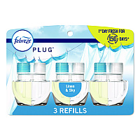 Febreze PLUG Air Freshener Refills, Linen and Sky, 2.63 oz, 3/Pack, 6 Packs/Carton (13846)
