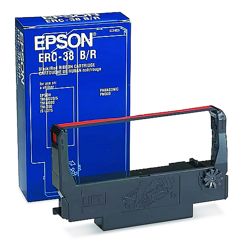 Epson ERC38BR Ribbon, Black/Red