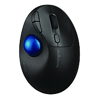 Kensington Pro Fit Ergo TB450 Trackball, 2.4 GHz Frequency/6 ft Wireless Range, Right Hand Use, Black (72194)