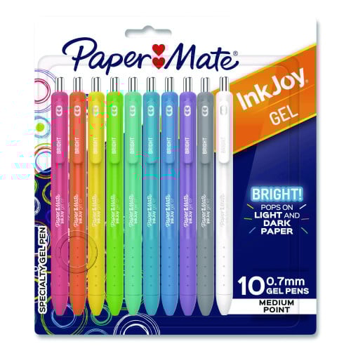 Paper Mate InkJoy Gel Bright Gel Pen, Retractable, Medium mm