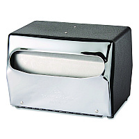 Dixie Tabletop Napkin Dispenser, 7.5" x 6" x 5.3", Black/Chrome (51602CT)