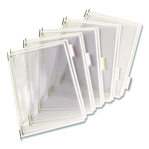 Tarifold Pivoting Pockets, 1 Section, White, 10/Pack (P020)