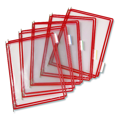 Tarifold Pivoting Pockets, 1 Section, Red, 10/Pack (P030)