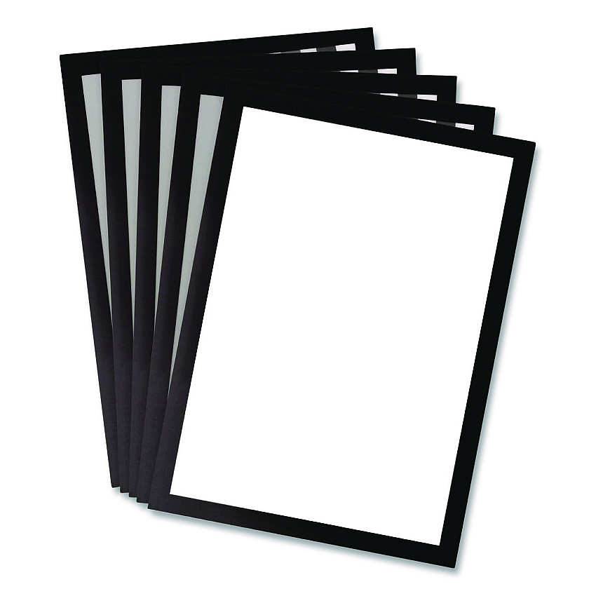 Tarifold SOLO Magnetic Frame, 8.5 x 11 Insert, Black Frame, 5/Pack (P19630BLACK)