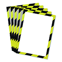 Tarifold SOLO Magnetic Frame, 8.5 x 11 Insert, Yellow/Black Frame, 5/Pack (P19630YELBLA)