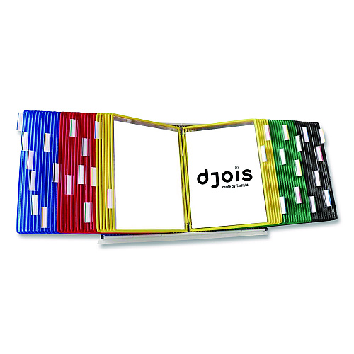 Tarifold Desktop Reference and Display System, 60 Panels with Assorted Borders, White Base (D296)