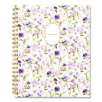 Cambridge Leah Bisch Petite Floral Academic Weekly Monthly Planner, 11 x 8.5, Purple/Green Cover, 12-Month (July to June): 2025 to 2026 (LB38905A)