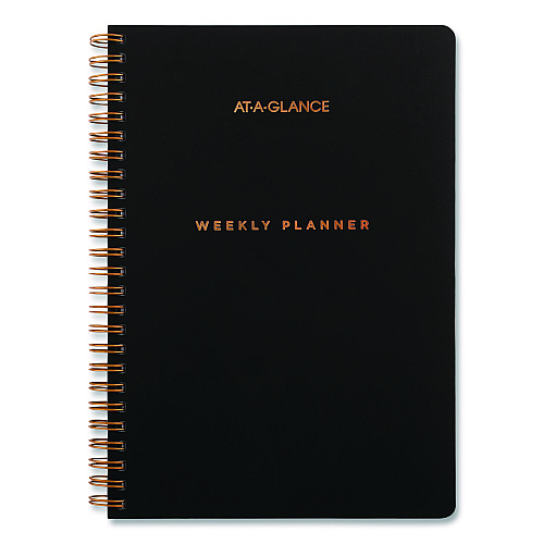 AT-A-GLANCE Signature Lite Academic Weekly Monthly Planners, 8 x 5, Black Cover, 12-Month (July to June): 2025 to 2026 (YP20LA05)