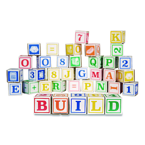 Bankers Box At Play 123 ABC Learning Blocks, Corrugated Board, Assorted, 50/Pack (100016408)