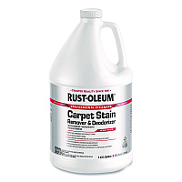 Rust-Oleum Carpet Stain Remover Plus Deodorizer, Lemon Scent, 1 gal Jug, 4/Carton (352253)