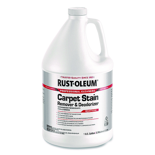 Rust-Oleum Carpet Stain Remover Plus Deodorizer, Lemon Scent, 1 gal Jug, 4/Carton (352253)