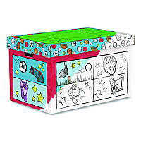Bankers Box At Play Color in Toy Box, Sports Design, 1 Section, 5.25 cu ft, 28" x 18" x 18", White/Black (1231601)
