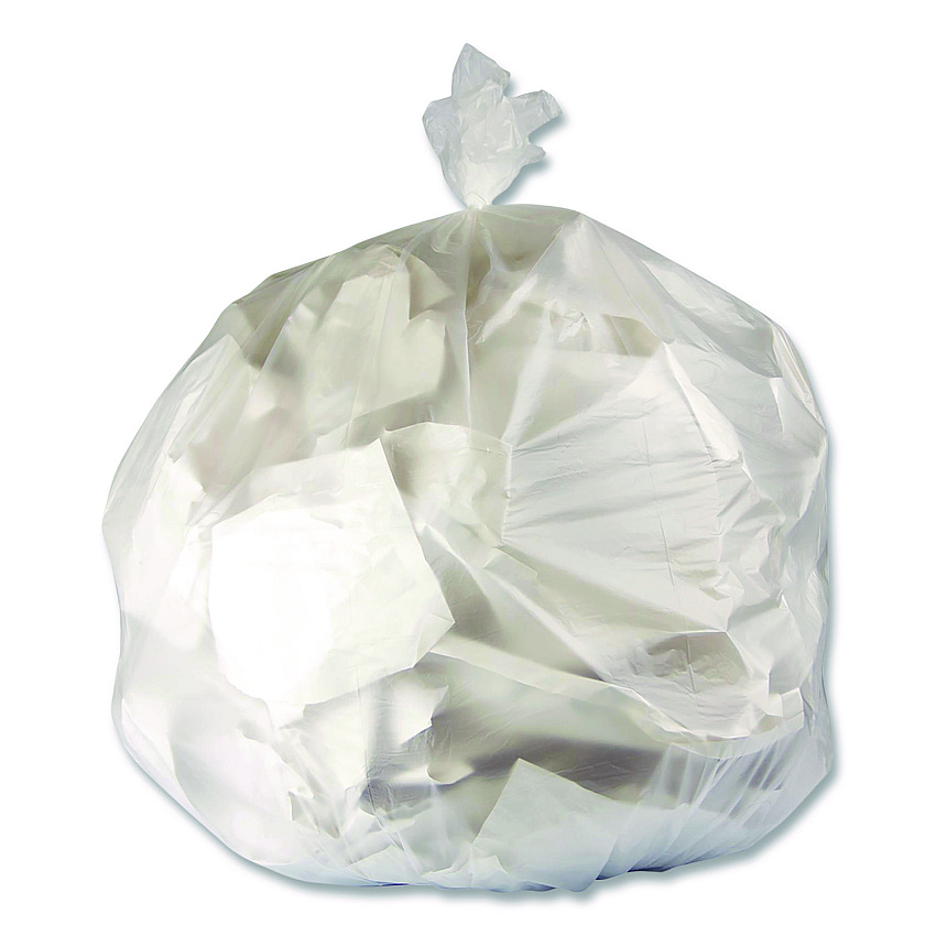 Heritage High-Density Waste Can Liners, 33 gal, 11 mic, 33 x 40, Natural, Roll, 25 Bags/Roll, 20 Rolls/Carton (Z6640MNR03)