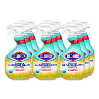 Clorox Disinfecting All Purpose Cleaner Spray, Crisp Lemon Scent, 32 oz Bottle, 9/Carton (60044CT)