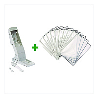 Tarifold Expansion Set for TD271 Desktop Reference System, 10 Panels with Gray Borders, Gray Base (TE271)