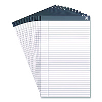 TRU RED Notepads, Wide/Legal Rule, 50 White 8.5 x 14 Sheets, 12/Pack (24419931)