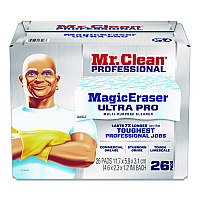 Mr. Clean Magic Eraser Ultra Pro Multi-Purpose Cleaner, 4.72 x 1.38 x 2.56 Thick, White, 26/Carton (17406)