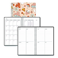 House of Doolittle Recycled Non-Dated Monthly/Weekly Planner, Mushrooms, Multicolor Cover, Undated (212140)