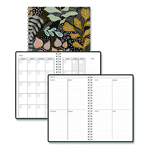 House of Doolittle Recycled Non-Dated Monthly/Weekly Planner, Fall Floral, Multicolor Cover, Undated (212147)